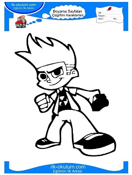 Çocuklar İçin Jhonny Test Boyama Sayfaları 